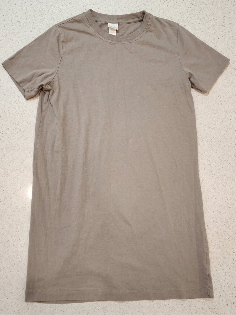 H&M Basics Cotton Dress Khaki Minimalist Brown